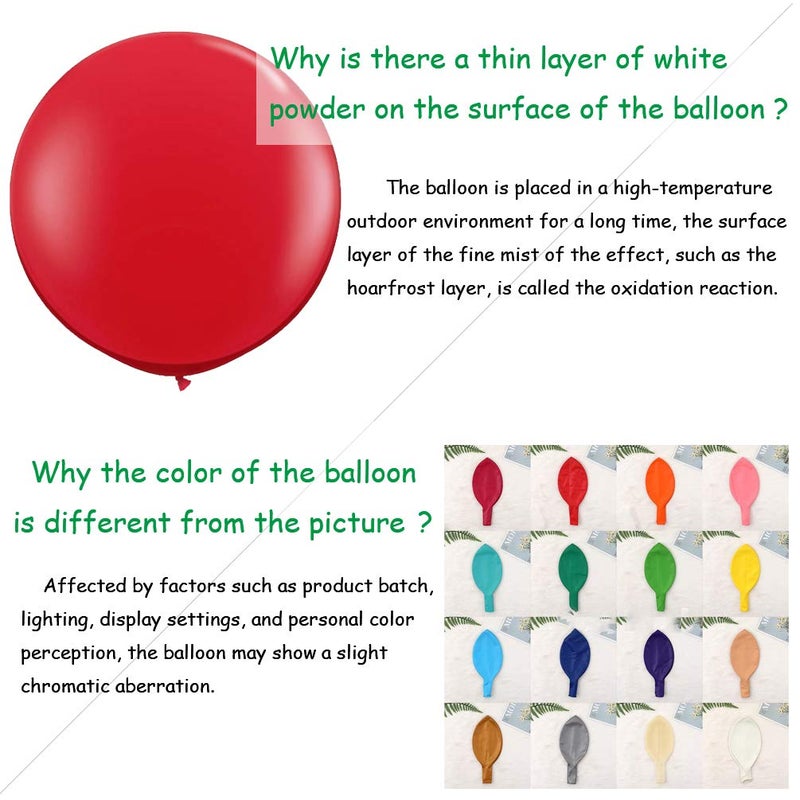 IN-JOOYAA 10Pcs 24 Inch Balloons White Giant Round Balloons Large Balloon For Wedding Baby Shower Birthday Party Decorations - Image 3